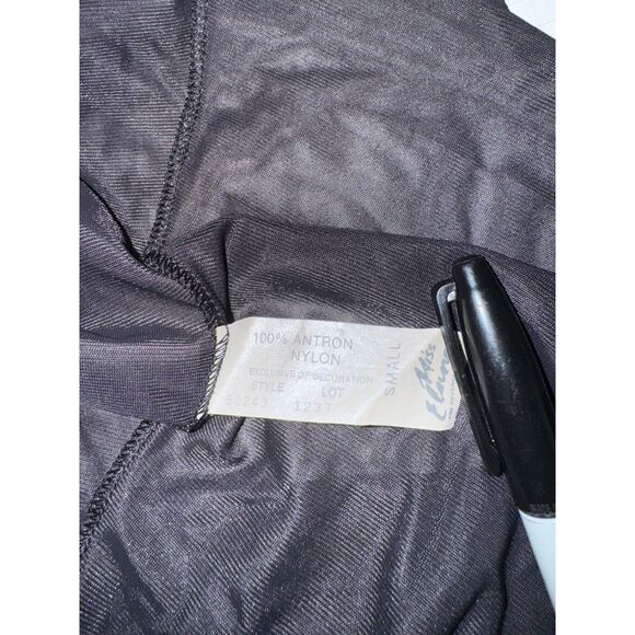 Miss Elaine Womens Long Nightgown Robe Black Vintage Size Small Pockets - Picture 6 of 6